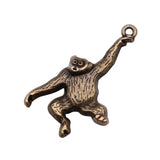 WYSIWYG 10pcs 36x21mm Monkey Charms For Jewelry Making Antique Silver Plated Antique Bronze Color Jewelry Findings