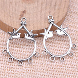 WYSIWYG 10pcs 36x26mm Bird Earring Connector Antique Silver Color For DIY Jewelry Making Jewelry Findings Jewelry Accessories