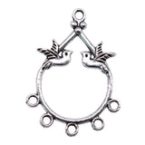 WYSIWYG 10pcs 36x26mm Bird Earring Connector Antique Silver Color For DIY Jewelry Making Jewelry Findings Jewelry Accessories