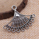 WYSIWYG 10pcs 36x29mm Sector Porous Earrings Connector For Jewelry Making Earring Connector Charms