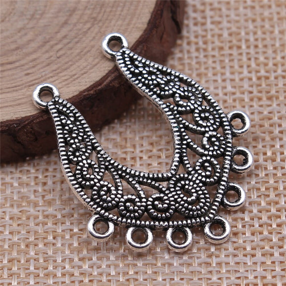 WYSIWYG 10pcs 36x30mm Earring Connector Antique Silver Color For DIY Jewelry Making Jewelry Findings Jewelry Accessories
