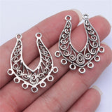 WYSIWYG 10pcs 36x30mm Earring Connector Antique Silver Color For DIY Jewelry Making Jewelry Findings Jewelry Accessories