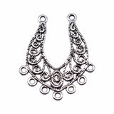 WYSIWYG 10pcs 36x30mm Earring Connector Antique Silver Color For DIY Jewelry Making Jewelry Findings Jewelry Accessories