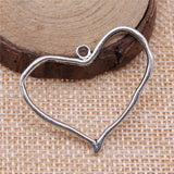 WYSIWYG 10pcs 36x35mm Big Hollow Heart Pendants Charm Tone Heart Pendants Hollow Big Hollow Heart Charm Pendants