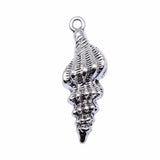 WYSIWYG 10pcs 37x13mm Antique Silver Color Conch Charms Pendant For Jewelry Making DIY Jewelry Findings