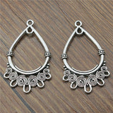 WYSIWYG 10pcs 37x23mm Drop Earring Connector Antique Silver Color For DIY Jewelry Making Jewelry Findings Jewelry Accessories