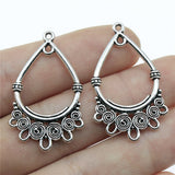 WYSIWYG 10pcs 37x23mm Drop Earring Connector Antique Silver Color For DIY Jewelry Making Jewelry Findings Jewelry Accessories