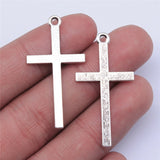WYSIWYG 10pcs 38x20mm Antique Silver Color Cross Charms Pendant For Jewelry Making DIY Jewelry Findings