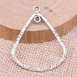 WYSIWYG 10pcs 39x31mm Drop Earrings Connector Charms Antique Silver Color Jewelry Findings Jewelry Accessories