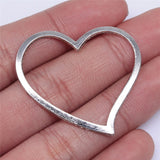 WYSIWYG 10pcs 39x35mm Pendants Big Hollow Heart Connector Pendants Hollow Heart Charm Pendants Hollow Heart