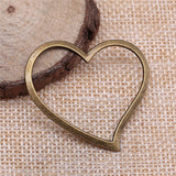 WYSIWYG 10pcs 39x35mm Pendants Big Hollow Heart Connector Pendants Hollow Heart Charm Pendants Hollow Heart