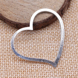 WYSIWYG 10pcs 39x35mm Pendants Big Hollow Heart Connector Pendants Hollow Heart Charm Pendants Hollow Heart