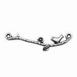 WYSIWYG 10pcs 39x8mm Bird Flower Branch Connector Charms Jewelry Making Jewelry Accessories