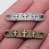 WYSIWYG 10pcs 39x8mm Cross Connector Pendants Cross Connector For Jewelry Making Cross Connector Charm Pendants
