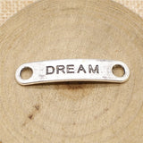 WYSIWYG 10pcs 39x8mm Dream Connector Pendants For Jewelry Making Antique Silver Color Dream Pendants Charm
