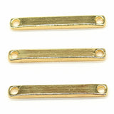 WYSIWYG 10pcs 3x26mm Long Strip Bar Connector Charms Electrophoresis KC Gold Color For Jewelry Making Charms Jewelry Findings