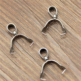 WYSIWYG 10pcs 4 Sizes Stainless Steel Material Pendants Clasps Clips Bails Connectors Copper Charm Bail Beads Jewelry Findings