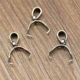 WYSIWYG 10pcs 4 Sizes Stainless Steel Material Pendants Clasps Clips Bails Connectors Copper Charm Bail Beads Jewelry Findings