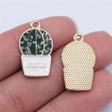 WYSIWYG 10pcs 4 Styles KC Gold Color Cactus Charms For Jewelry Making DIY Jewelry Findings