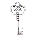 WYSIWYG 10pcs 41x19mm 2 Colors Antique Silver Color Antique Bronze Plated Key Charms Findings Antique Key Charms Key Charm DIY