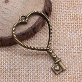 WYSIWYG 10pcs 42x25mm Love Key Metal Frame Charm Uv Resin Epoxy Cabochon Setting Antique Silver Color Bezel Setting Photo Frame