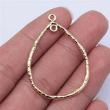 WYSIWYG 10pcs 42x30mm KC Gold Color Water Drop Earring Connector For Jewelry Making DIY Jewelry Findings