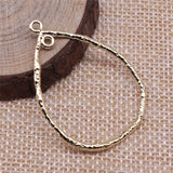 WYSIWYG 10pcs 42x30mm KC Gold Color Water Drop Earring Connector For Jewelry Making DIY Jewelry Findings