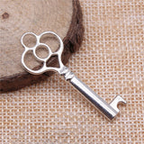 WYSIWYG 10pcs 43x17mm Key Charms Antique Silver Color Pendant Charms Jewelry Findings For Jewelry Making