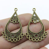 WYSIWYG 10pcs 43x27mm Earring Connector For Jewelry Making Jewelry Findings Antique Bronze Color Antique Silver Color