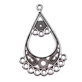 WYSIWYG 10pcs 43x27mm Earring Connector For Jewelry Making Jewelry Findings Antique Bronze Color Antique Silver Color