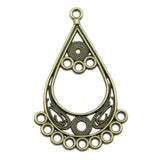 WYSIWYG 10pcs 43x27mm Earring Connector For Jewelry Making Jewelry Findings Antique Bronze Color Antique Silver Color