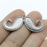 WYSIWYG 10pcs 44x18mm Antique Silver Color Antique Bronze Color Moustache Charms For Jewelry Making