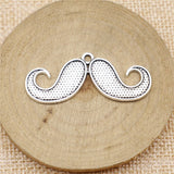 WYSIWYG 10pcs 44x18mm Antique Silver Color Antique Bronze Color Moustache Charms For Jewelry Making