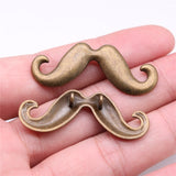 WYSIWYG 10pcs 44x18mm Beard Charms Antique Bronze Color Charms For Jewelry Making Jewelry Findings