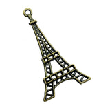 WYSIWYG 10pcs 44x24mm Eiffel Tower Charms DIY Jewelry Findings Antique Silver Color Antique Bronze Color For Jewelry Making