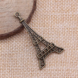 WYSIWYG 10pcs 44x24mm Eiffel Tower Charms DIY Jewelry Findings Antique Silver Color Antique Bronze Color For Jewelry Making