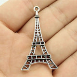 WYSIWYG 10pcs 44x24mm Eiffel Tower Charms DIY Jewelry Findings Antique Silver Color Antique Bronze Color For Jewelry Making