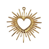 WYSIWYG 10pcs 44x43mm Gold Color Love Light Charms For Jewelry Making