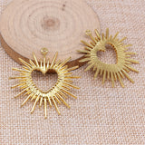 WYSIWYG 10pcs 44x43mm Gold Color Love Light Charms For Jewelry Making