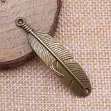 10pcs 45x11mm Feather Conenctor Pendant Connector Feather Pendants Jewelry Making Feather Connector Pendants Charm ef4477
