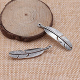 10pcs 45x11mm Feather Conenctor Pendant Connector Feather Pendants Jewelry Making Feather Connector Pendants Charm ef4477