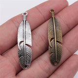 10pcs 45x11mm Feather Conenctor Pendant Connector Feather Pendants Jewelry Making Feather Connector Pendants Charm ef4477
