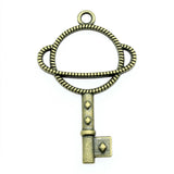 WYSIWYG 10pcs 46x29mm Planet Metal Frame Charms DIY Antique Silver Color Antique Bronze Color For Jewelry Making