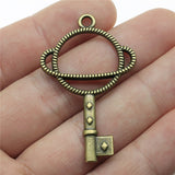 WYSIWYG 10pcs 46x29mm Planet Metal Frame Charms DIY Antique Silver Color Antique Bronze Color For Jewelry Making