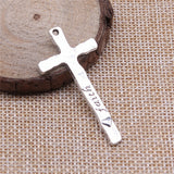 WYSIWYG 10pcs 47x23mm Faith Believe Cross Pendants Charm Believe Cross Pendant Faith Cross Pendant