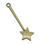 10pcs 48mm Charm Magic Wand 3 Colors Fairy Stick Charms Magic Wand Pendant Charms For Jewelry Making ef2025