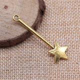 10pcs 48mm Charm Magic Wand 3 Colors Fairy Stick Charms Magic Wand Pendant Charms For Jewelry Making ef2025