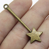 10pcs 48mm Charm Magic Wand 3 Colors Fairy Stick Charms Magic Wand Pendant Charms For Jewelry Making ef2025