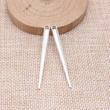 WYSIWYG 10pcs 49x5mm Antique Silver Color Long Cone Charms For Jewelry Making