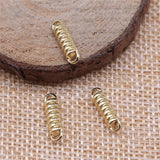 WYSIWYG 10pcs 4x9mm Connector Charms Electrophoresis KC Gold Color Plated For DIY Jewelry Making Charms Pendant Jewelry Findings